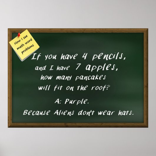 Poster des mathématiques - Comment je vois les pro (Devant)