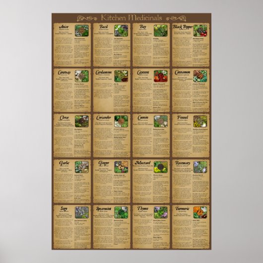 Poster des médicaments de cuisine (Devant)