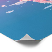 Poster Des méduses de rêve dans les teintes océaniques (Coin)