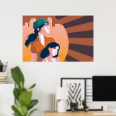 Poster des mères et des filles (Bureau à domicile)