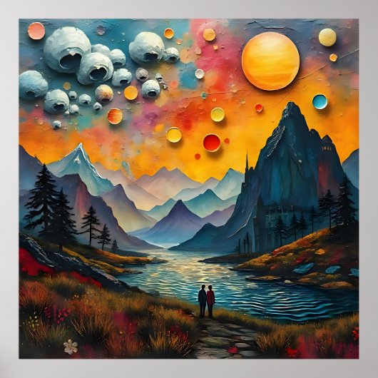 Poster Des miracles éternels de paysages aliens fantastiq (Devant)