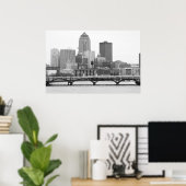 Poster Des Moines en B&W (Bureau à domicile)