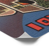 Poster Des Moines, Iowa (Immeuble Capitale) (Coin)