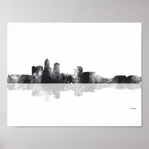 POSTER DES MOINES, IOWA SKYLINE