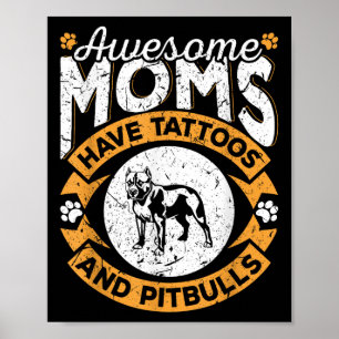 Poster Des Moms Impressionnantes Ont Des Tatouages Et Des