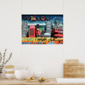Poster des monuments de Londres (Cuisine)