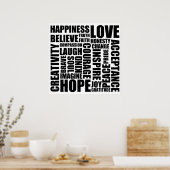 Poster des mots positifs (Cuisine)