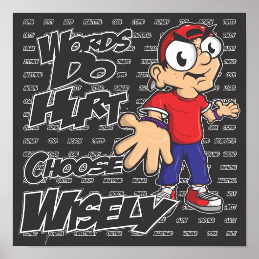 Poster des mots qui font mal (Devant)