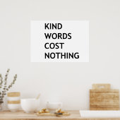 Poster Des mots qui ne coûtent rien (Cuisine)