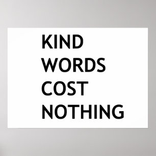 Poster Des mots qui ne coûtent rien
