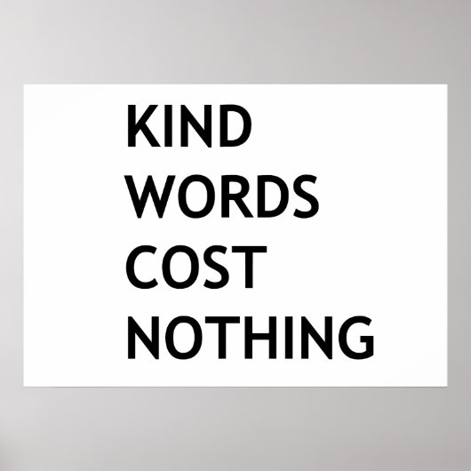 Poster Des mots qui ne coûtent rien (Devant)