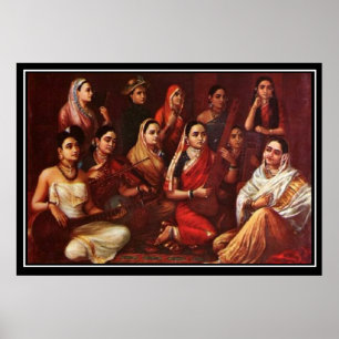 Poster des musiciens indiens du XIXe siècle