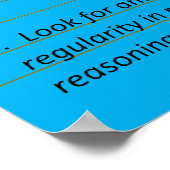 Poster des normes pour les pratiques mathématiques (Coin)