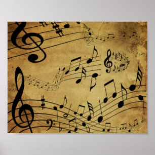 Poster des notes de musique