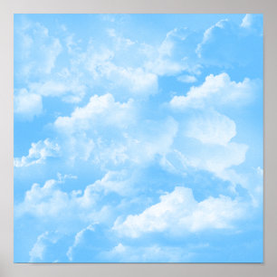 Poster des nuages Bleu Ciel Blanc