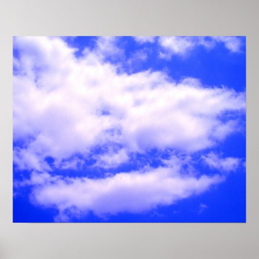 Poster des nuages dans le ciel bleu clair (Devant)