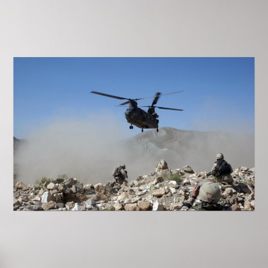 Poster Des nuages de poussière secoués par le rotor (Devant)