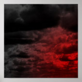 Poster des nuages rouges et noirs (Devant)