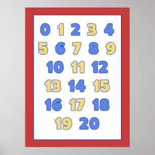 Poster des numéros de classe et d'école à domicile