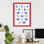 Poster des numéros de classe et d'école à domicile (Bureau à domicile)