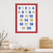 Poster des numéros de classe et d'école à domicile (Cuisine)