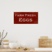 Poster des oeufs frais de ferme (Cuisine)