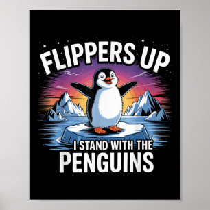 Poster Des Palmes En Haut Je Me Trouve Avec Les Pingouins