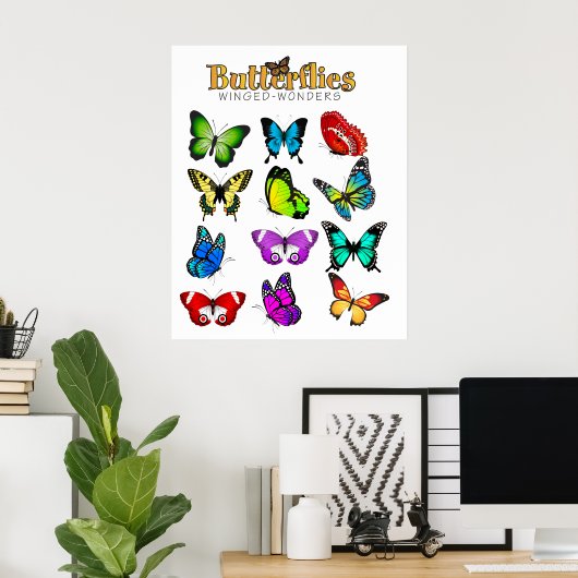 Poster des papillons (Bureau à domicile)