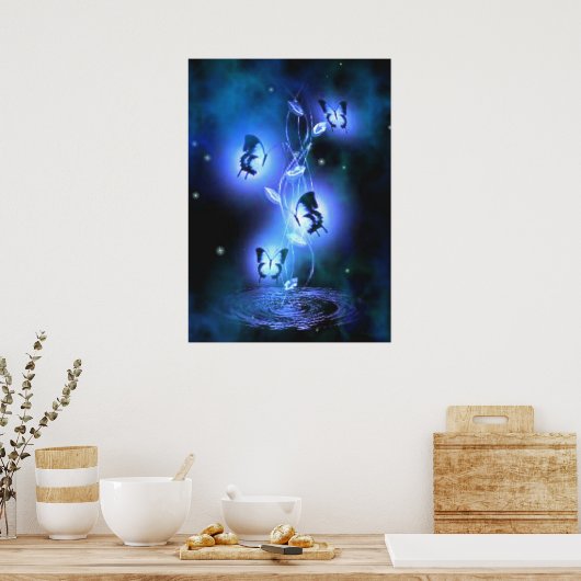 Poster des papillons bleus (Cuisine)