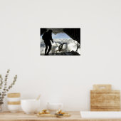 Poster Des parachutistes sautent à l'arrière d'un C-130 (Cuisine)