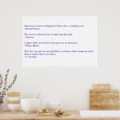 Poster Des paroles sensées (Cuisine)