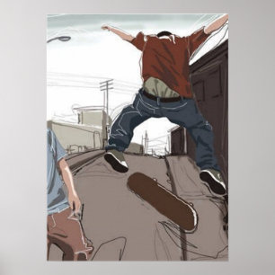 Poster des patineurs de rue