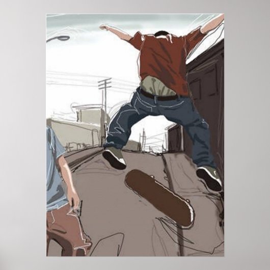 Poster des patineurs de rue (Devant)