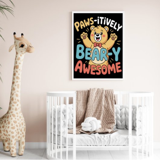 Poster Des pattes d'ours-y-a-wesome