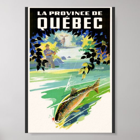 Poster des pêcheurs et truites du Québec (Devant)