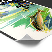 Poster des pêcheurs et truites du Québec (Coin)