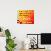 Poster Des pensées positives colorées inspirent l'affiche (Bureau à domicile)