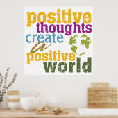 Poster Des pensées positives créent un monde positif (Cuisine)