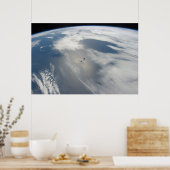 Poster Des Petits Satellites Orbitent Au-Dessus D'Une Par (Cuisine)