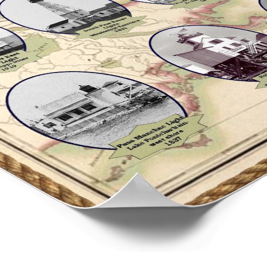 Poster des phares de Louisiane (Coin)