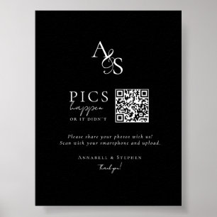 Poster Des photos ! Photo, QR-Code, Mariage