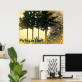 Poster des pins du Michigan (Bureau à domicile)
