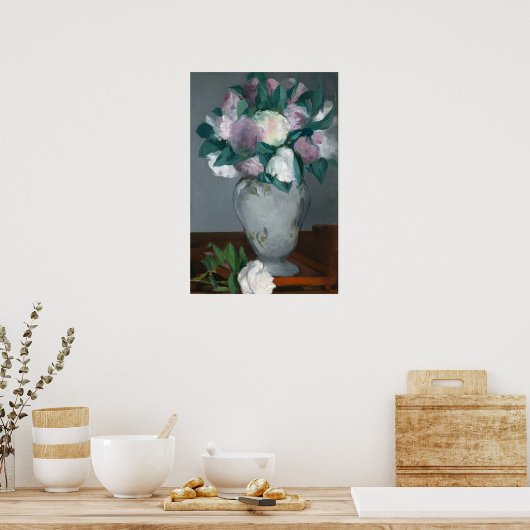 Poster Des pivoines de Manet possiblement des fleurs de b (Cuisine)
