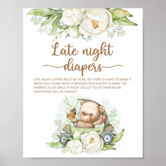 Poster des plongeurs de nuit du Baby shower de l'o (Devant)