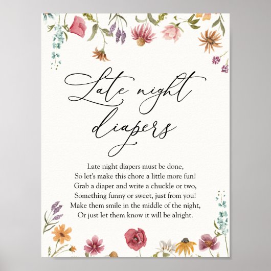 Poster des plongeurs de nuit fleur sauvage (Devant)