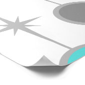 Poster des points rétros et des étoiles (Coin)