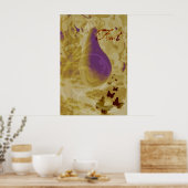 Poster des poires et des papillons (Cuisine)