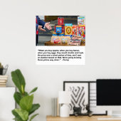 Poster des pommes, des bacs et des oeufs (Bureau à domicile)