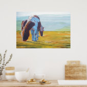 Poster Des poneys miniatures de Dartmoor peignant le pays (Cuisine)