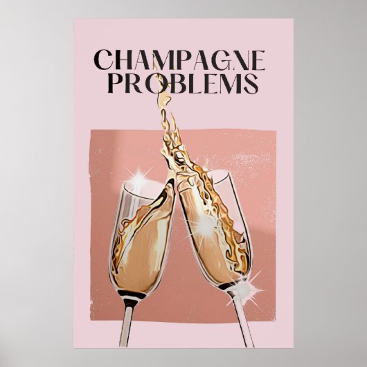 Poster des problèmes de champagne (Devant)
